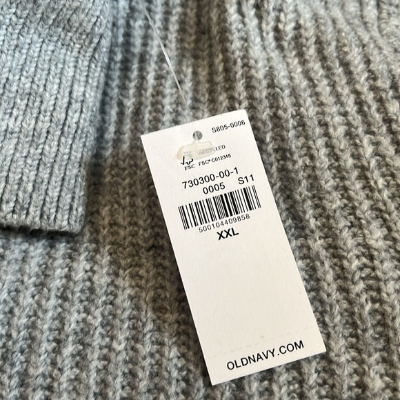NWT OLD NAVY SoSoft Collared Cardigan Sweater Color: Heather Gray SIZE XX-LARGE - Picture 7 of 10